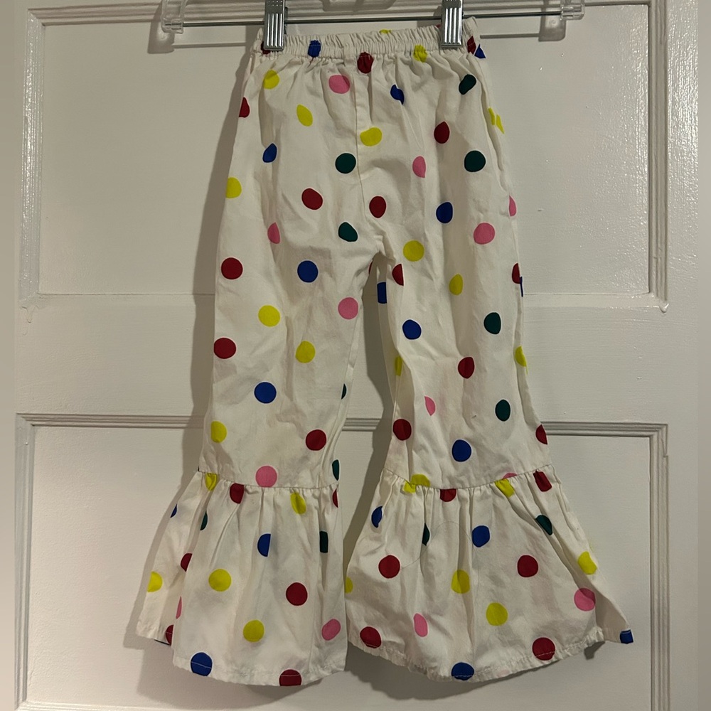 Vibrant Polka Dot Kids Flared Pants